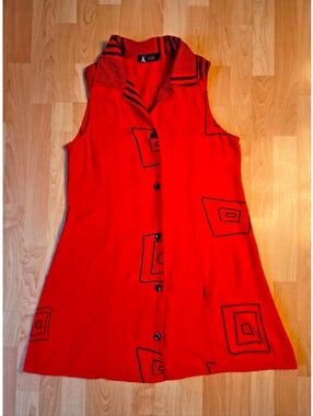 Módel France sleeveless shirt dress